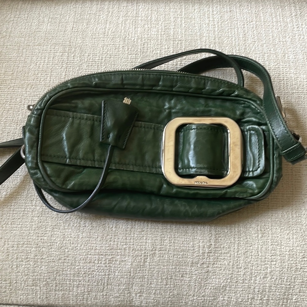 Green Prada Lock and key purse